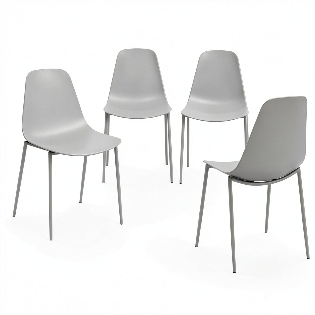 Bureau, en métal, coloris gris, pour l’espace de travail