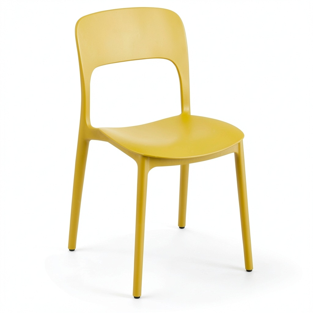 Chaise, coloris jaune, pour la salle à manger ou la cuisine