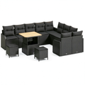 Salon de jardin, coloris noir, pour la terrasse ou le jardin