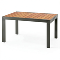 Table, en aluminium, extensible, coloris beige, pour les espaces de vie