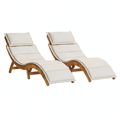 Salon de jardin, 2 pièces, coloris blanc et crème, pour la terrasse ou le jardin