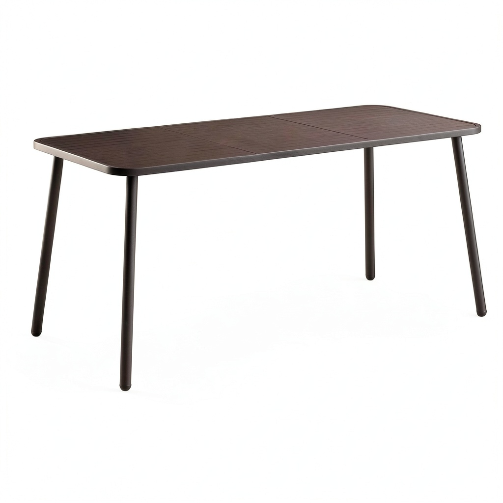 Salon de jardin, en acier, coloris anthracite, 165 x 80 x 71 cm, pour la terrasse ou le jardin