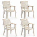 Chaise, en métal, coloris blanc, pour la salle à manger ou la cuisine