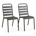 Chaise, en acier inoxydable, 42 x 63 x 84 cm, coloris gris, pour la salle à manger ou la cuisine