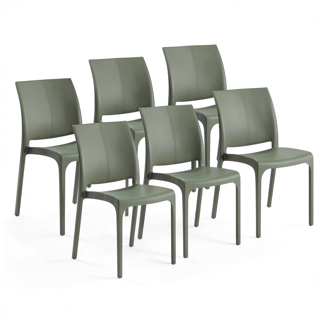 Chaise, coloris vert, pour la salle à manger ou la cuisine