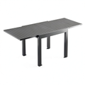 Table, extensible, en aluminium, 163 x 80 cm, pour les espaces de vie