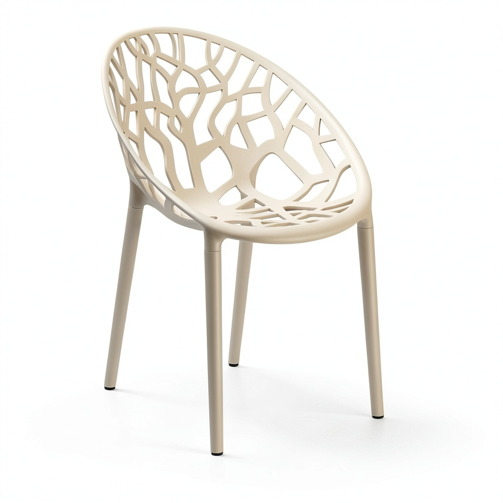 Chaise, coloris beige, pour la salle à manger ou la cuisine