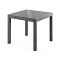Table, extensible, en aluminium, 80 x 80 cm, coloris anthracite, pour les espaces de vie