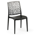 Chaise, en verre, coloris noir, pour la salle à manger ou la cuisine
