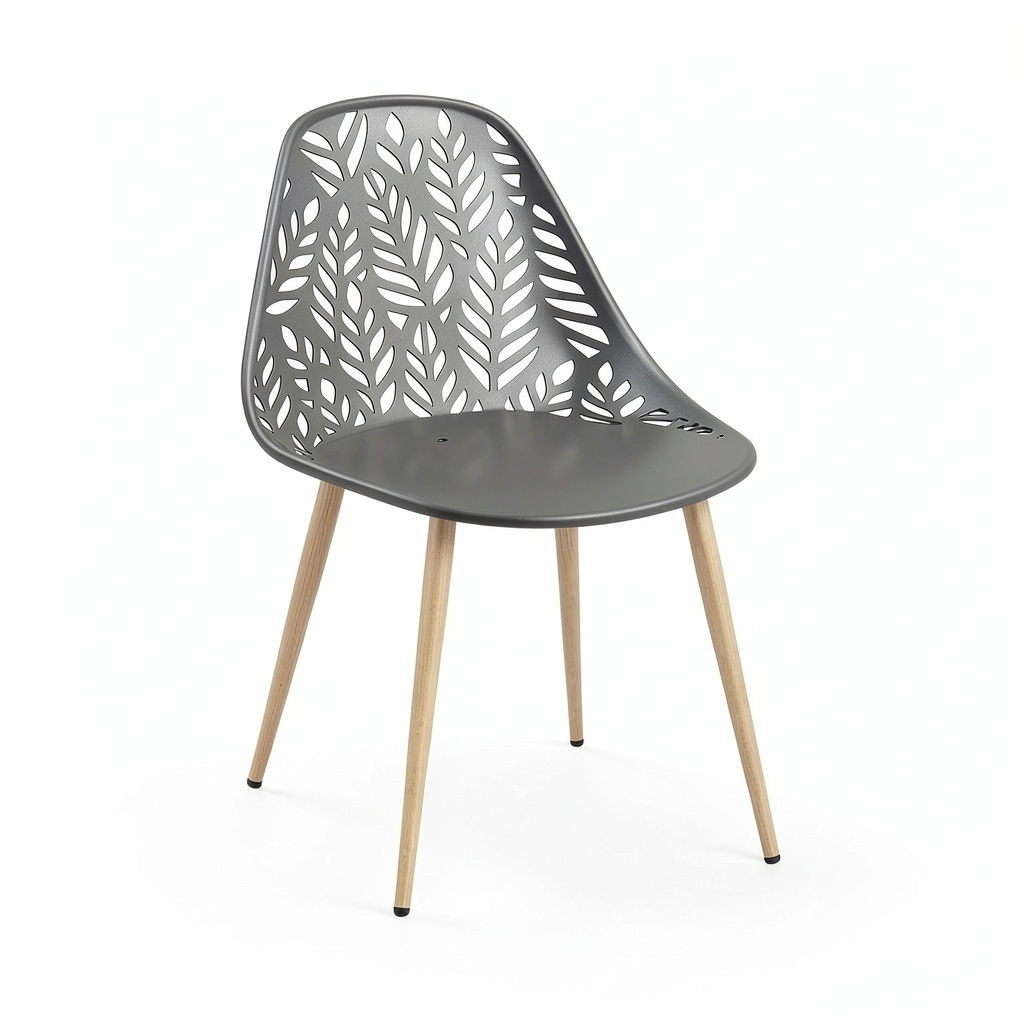 Chaise, coloris gris, pour la salle à manger ou la cuisine